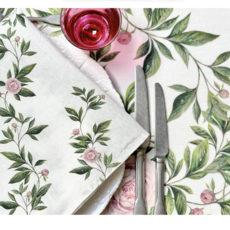 Trailing Peony Linen Napkin