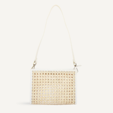 Cece Rattan Bag - Cream
