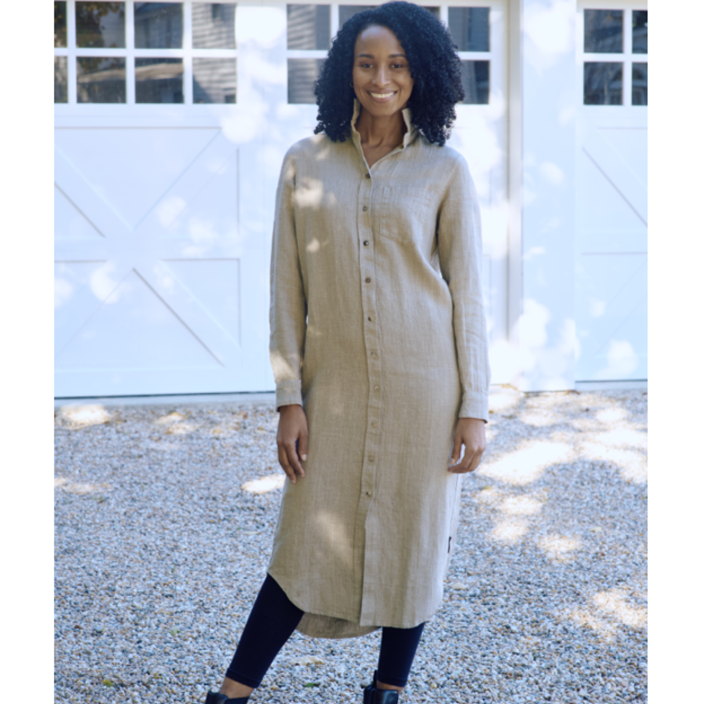 Lucy Natural Linen Long Dress - Terra Natural