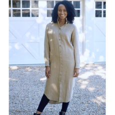 Lucy Natural Linen Long Dress - Terra Natural
