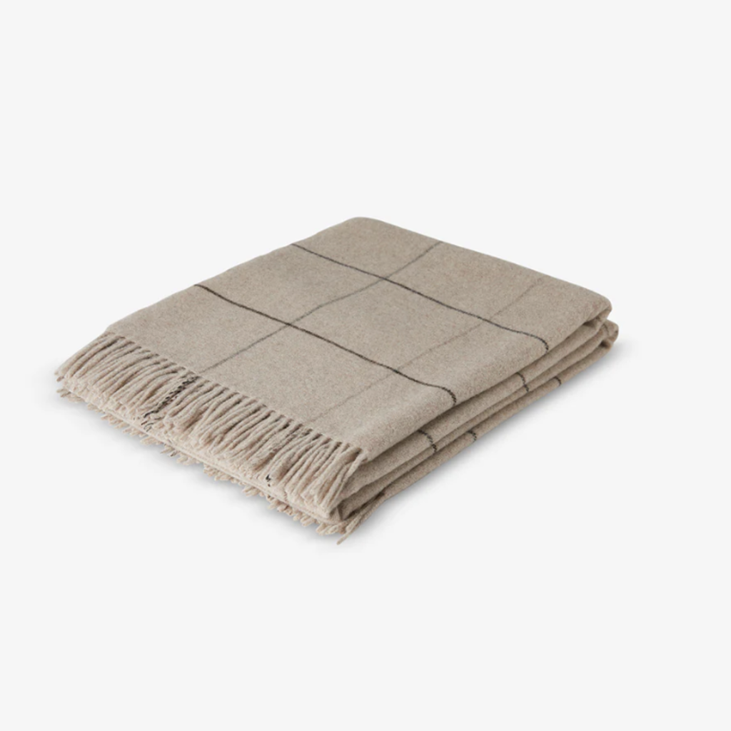 Lambswool Windowpane Throw -