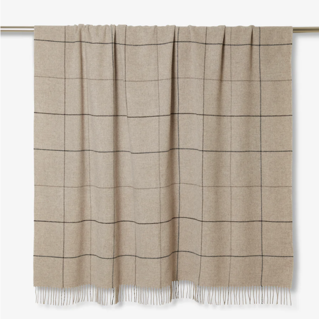 Lambswool Windowpane Throw -