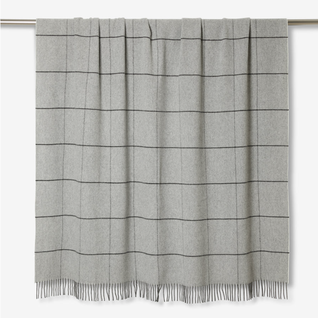 Lambswool Windowpane Throw -