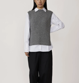 Mockneck Sweater Vest - Charcoal