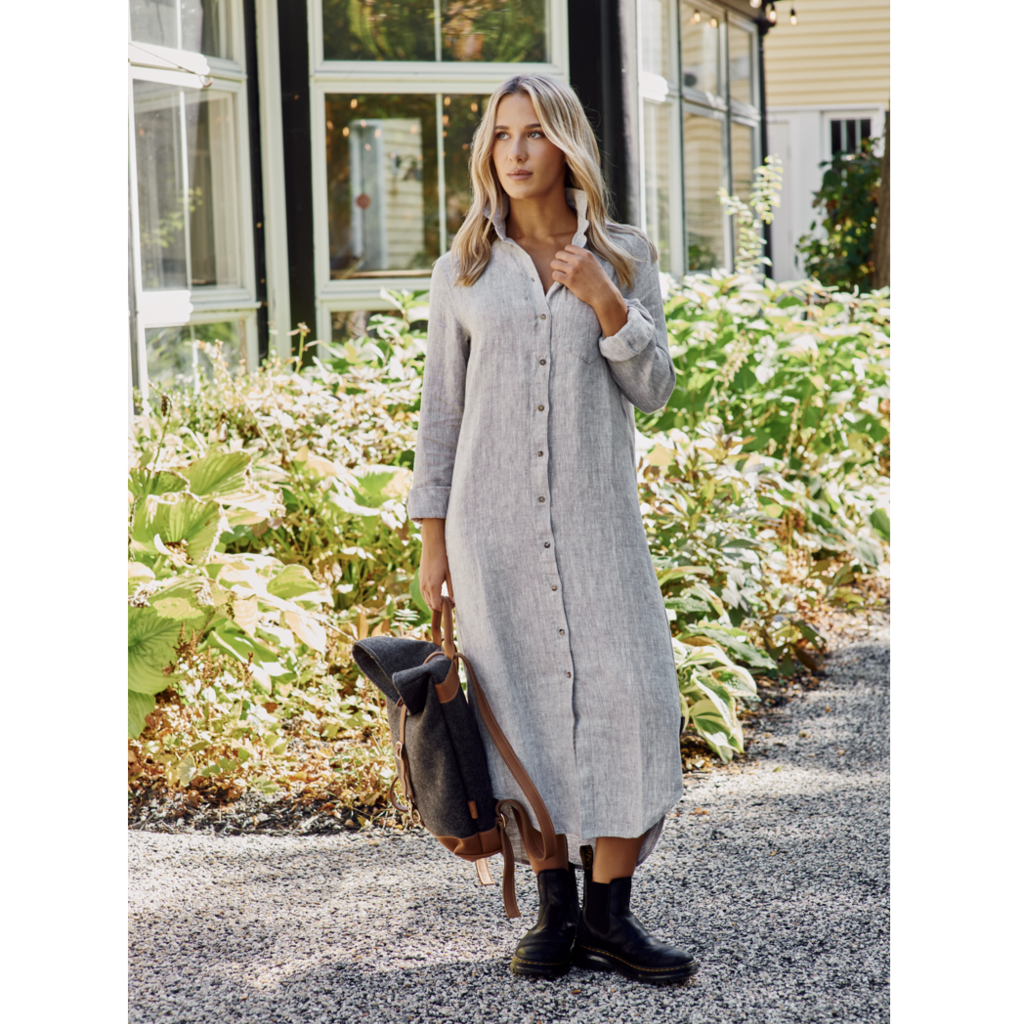 Lucy Rustic Dress - Melange Graphite