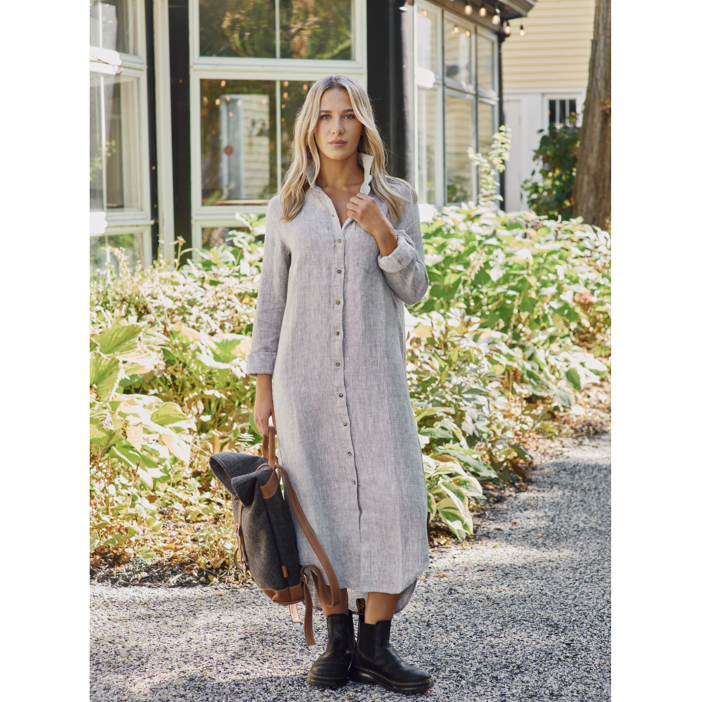 Lucy Rustic Dress - Melange Graphite