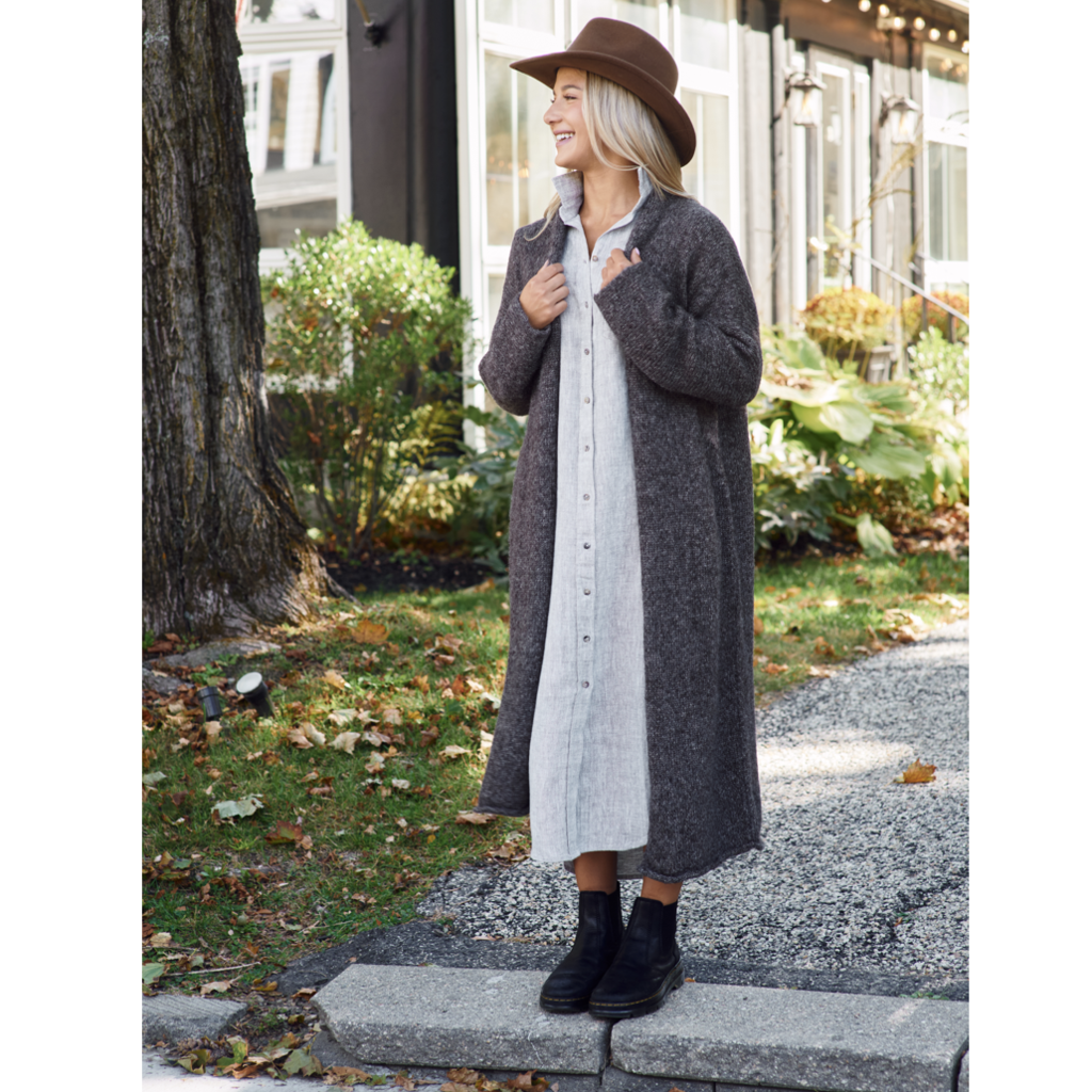 Lucy Rustic Dress - Melange Graphite