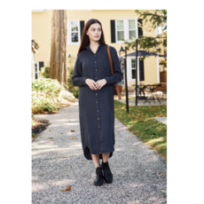 Lucy Rustic Dress -Anthracite