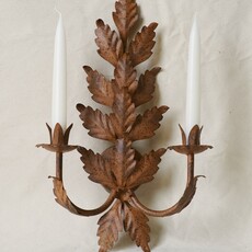Leaves Candle Wall Sconce - Terra Di Siena