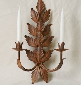 Leaves Candle Wall Sconce - Terra Di Siena