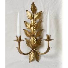 Leaves Candle Wall Sconce - Gold