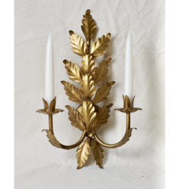 Leaves Candle Wall Sconce - Gold