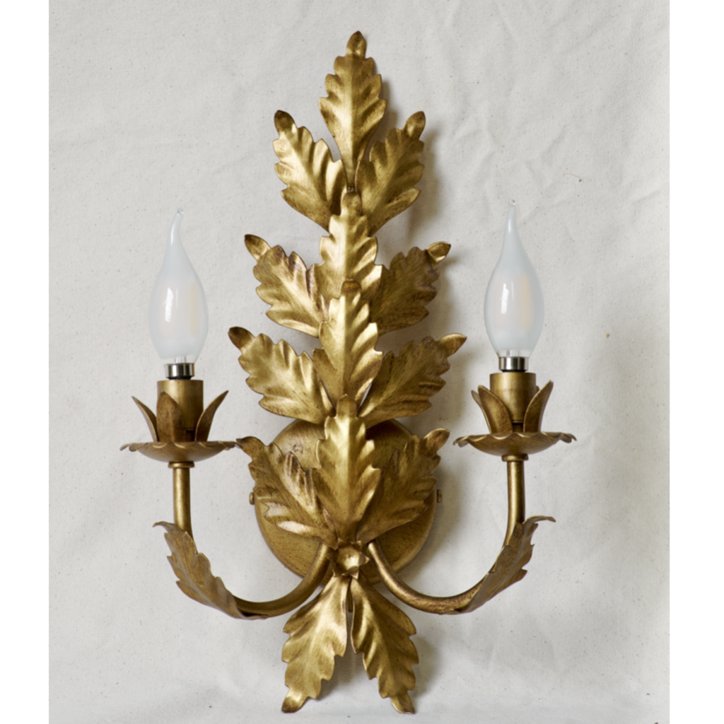 Leaves Wall Sconce - Gold Wired