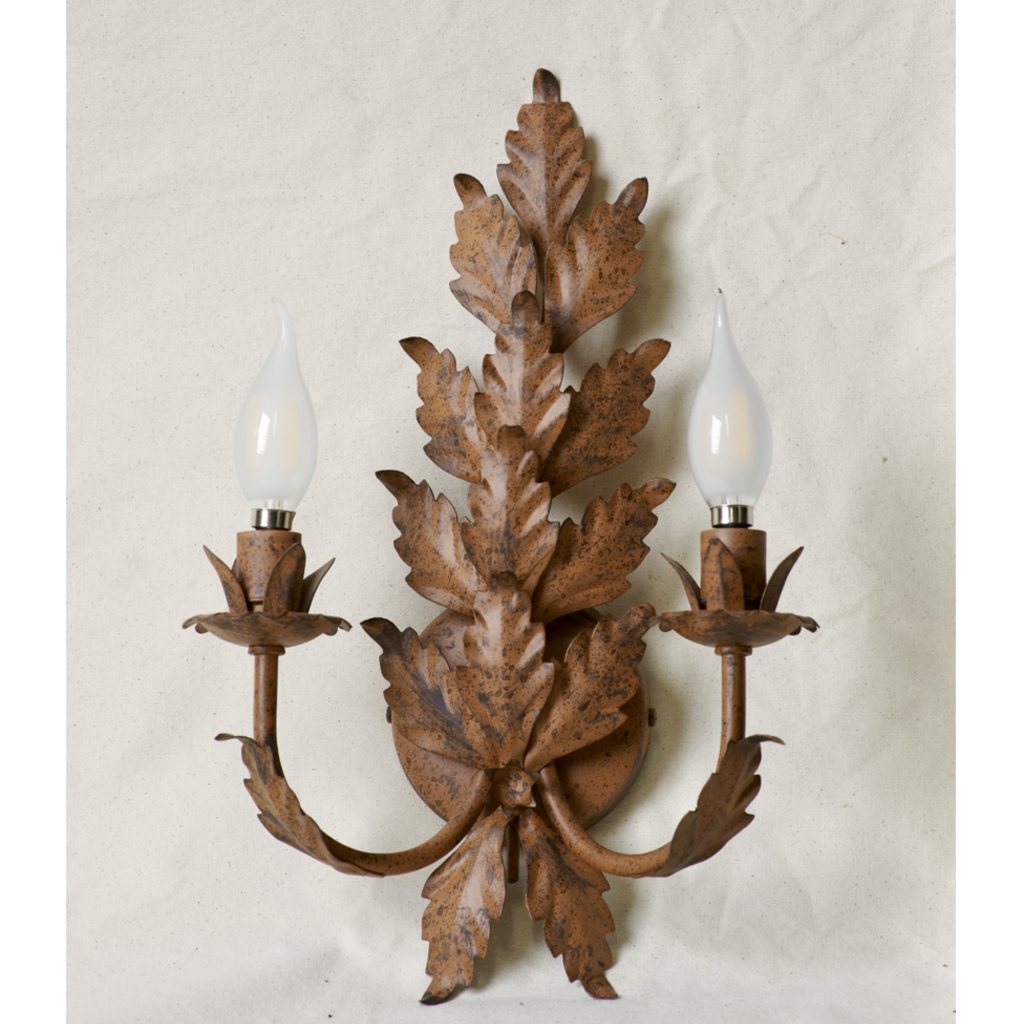 Leaves Wall Sconce - Terra Di Siena Wired