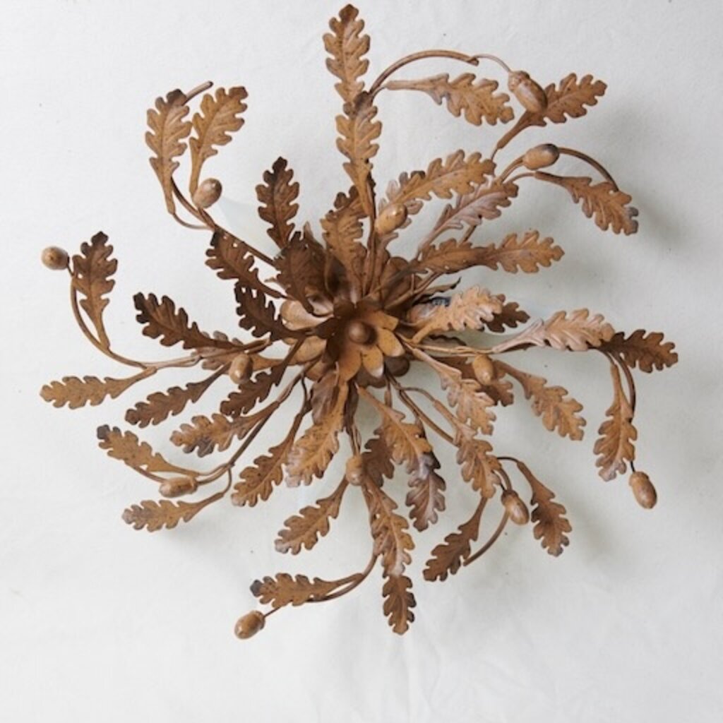 Oak Branch 3-Light Iron Fixture