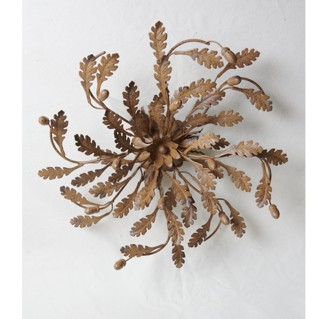 Oak Branch 3-Light Iron Fixture