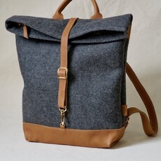 Felted Wool / Leather Backback