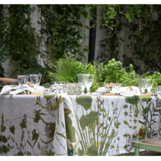 Herb Garden Linen Tablecloth -