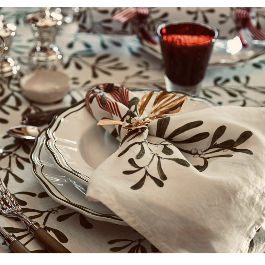 Summerill & Bishop Mistletoe Napkin