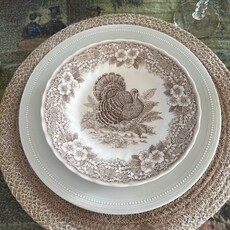 Queen's Myott 8" Turkey Plate - Sepia