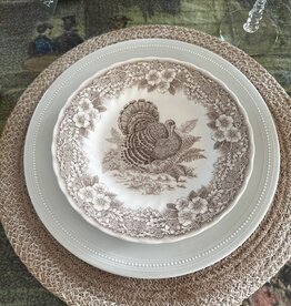 Queen's Myott 8" Turkey Plate - Sepia