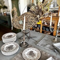 Queen's Myott 8" Turkey Plate - Sepia