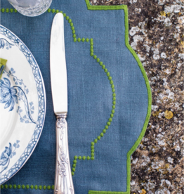 Adele Placemat - Deep Blue/Fern