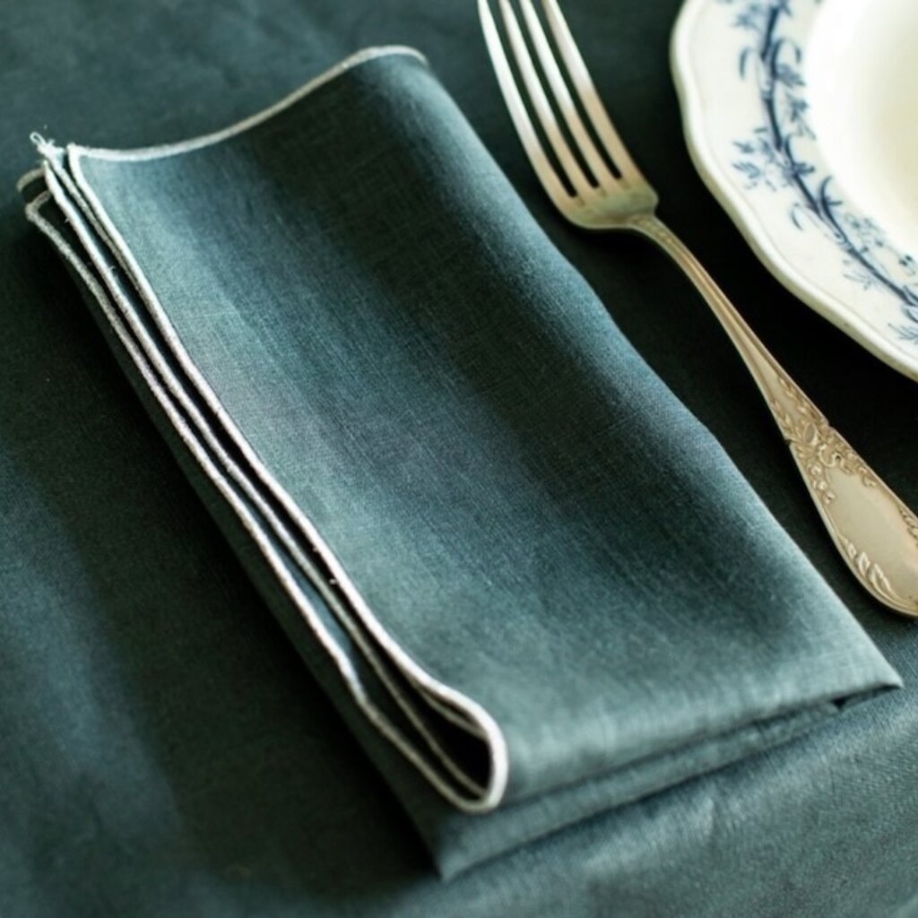Filo Linen Napkin - Oxide/Silver