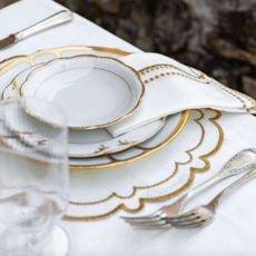 Letizia Placemat - Ivory/Gold