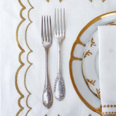 Letizia Placemat - Ivory/Gold