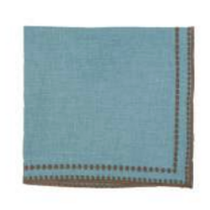 Letizia Linen Napkin - Dolphin/Walnut