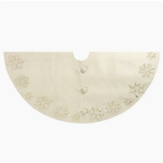 Snowflakes on Cream Tree Skirt - 60"