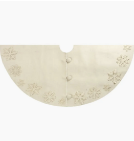 Snowflakes on Cream Tree Skirt - 60"