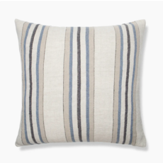 Antwerp Cushion Blue/Natural Stripe 22"SQ