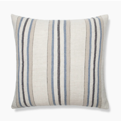 Antwerp Cushion Blue/Natural Stripe 22"SQ