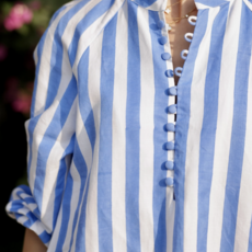 Positano Kaftan - Blue Cabana Stripe