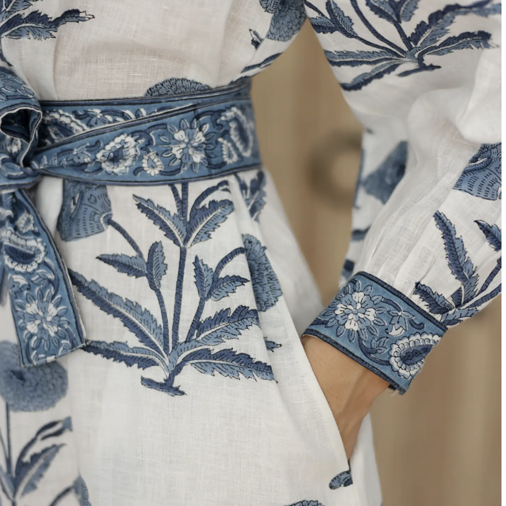 Capri Maxi Dress Indigo Flower