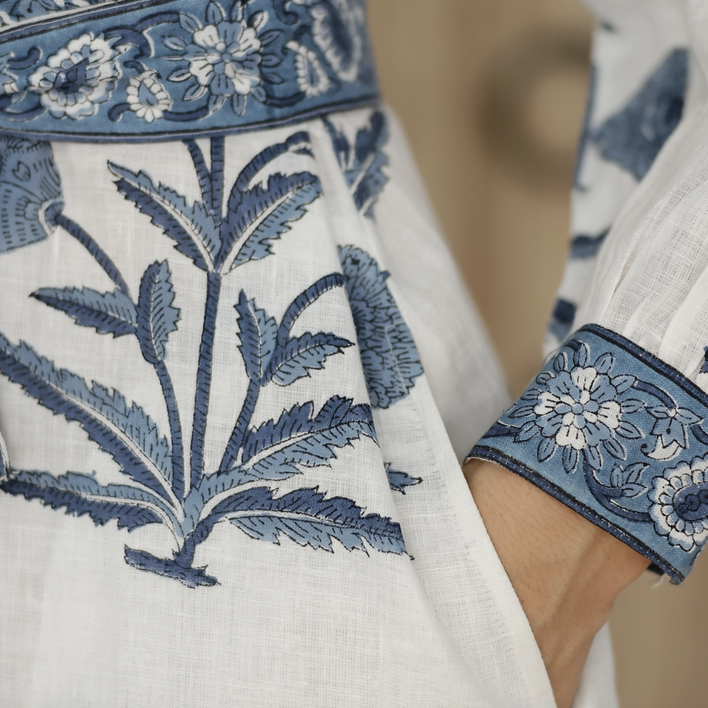 Capri Maxi Dress Indigo Flower