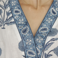 Capri Maxi Dress Indigo Flower