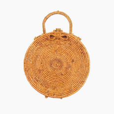 Nantucket Bag -Round Rattan Crossbody