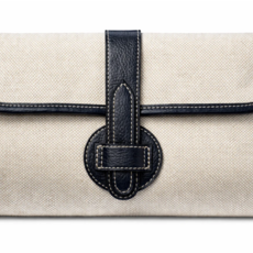 Adrian Clutch Natural Linen