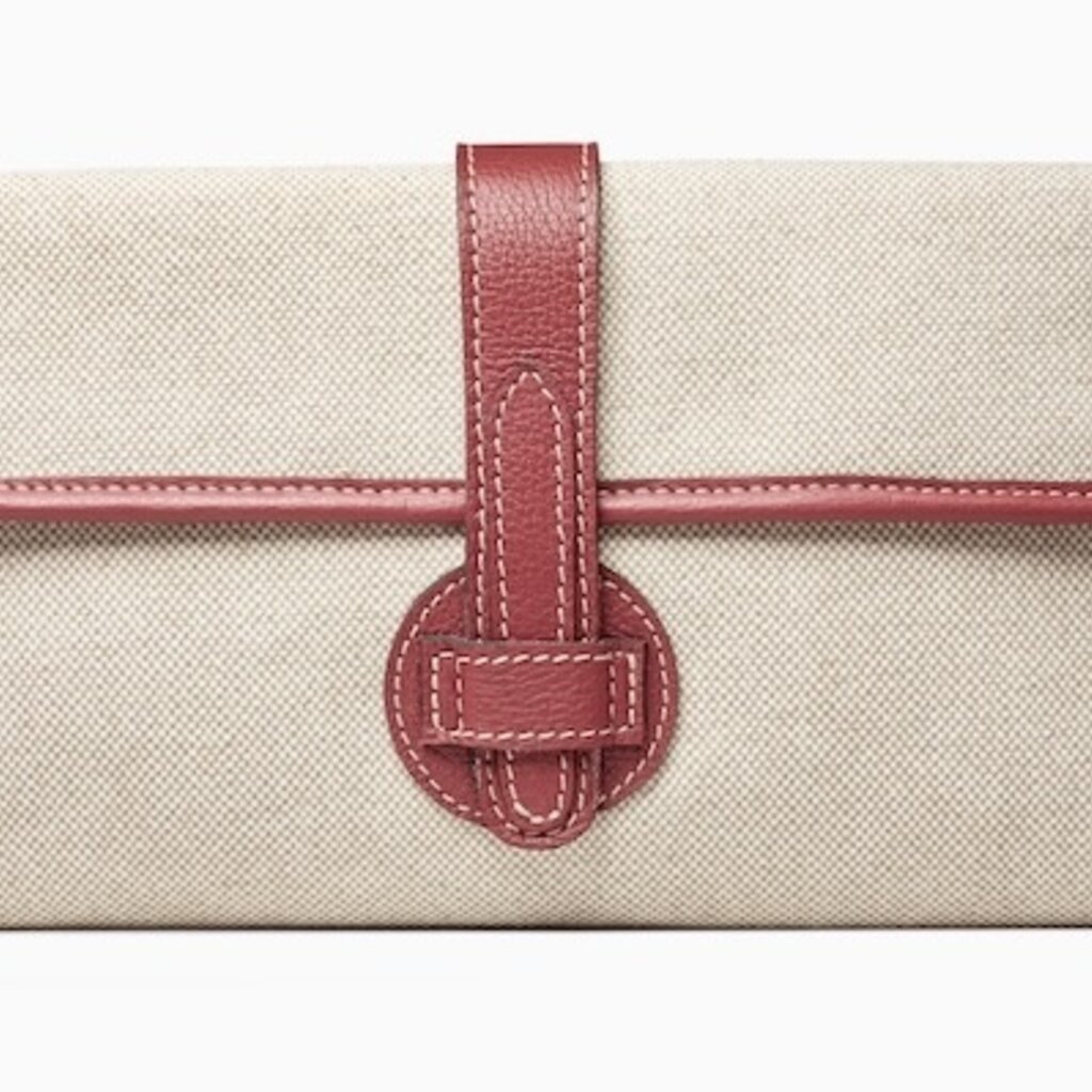 Adrian Clutch Natural Linen
