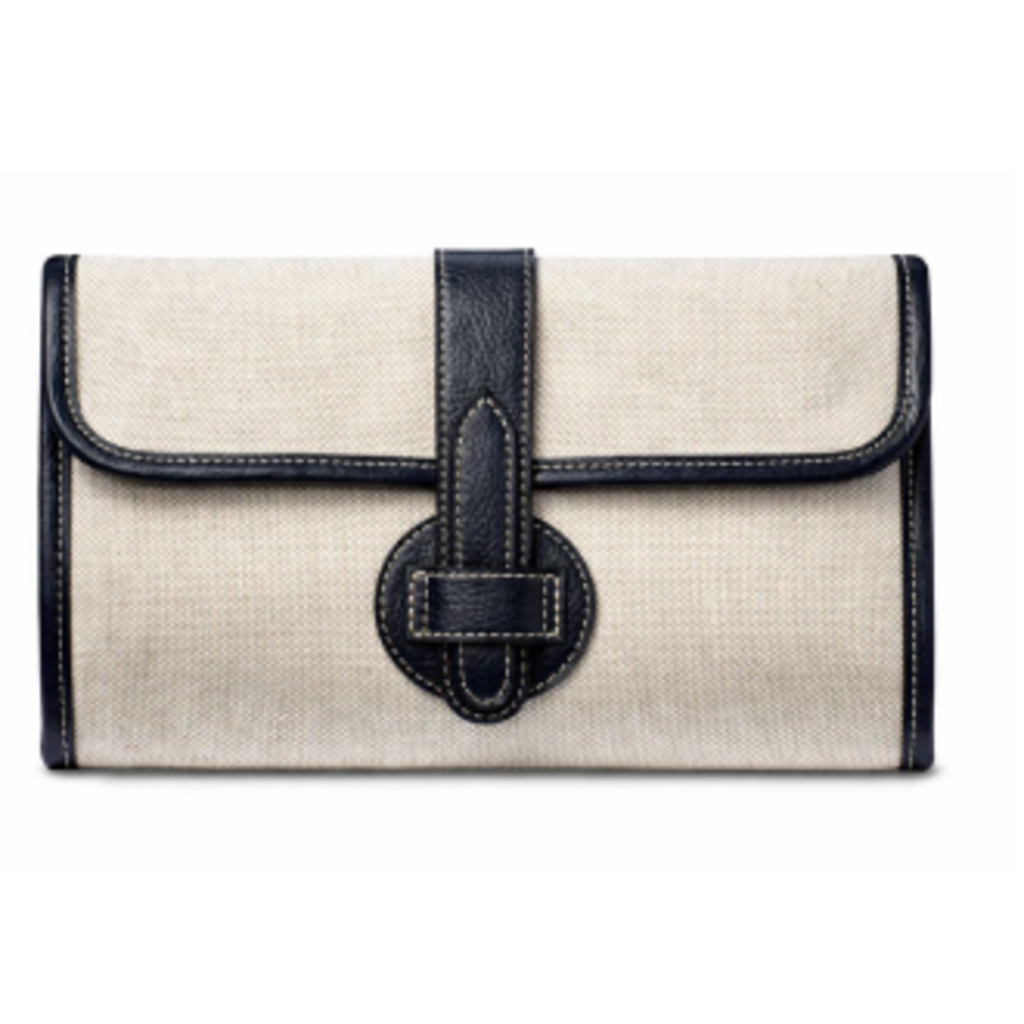Adrian Clutch Natural Linen