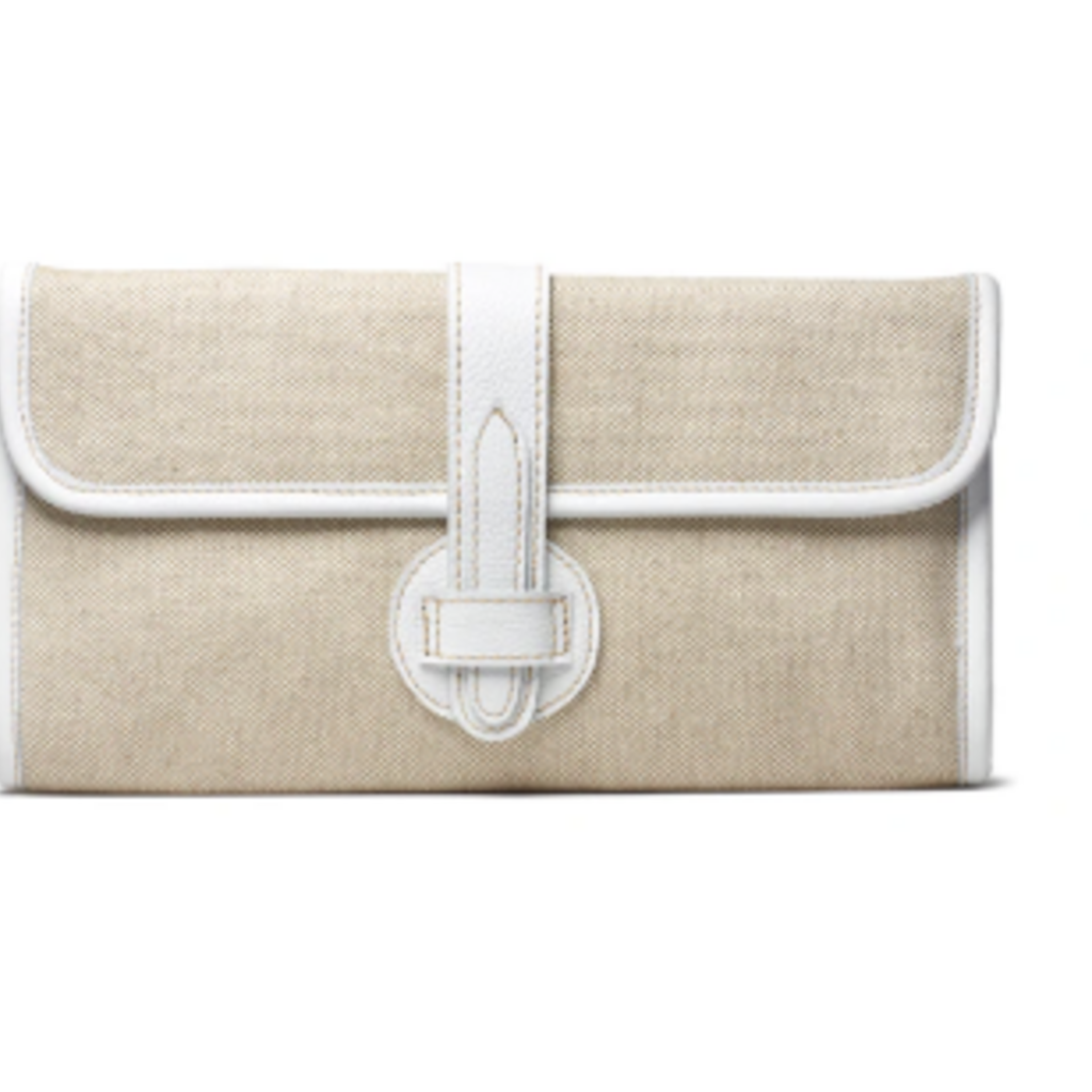 Adrian Clutch Natural Linen