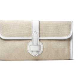 Adrian Clutch Natural Linen