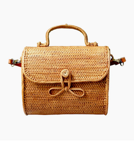 Nantucket Bag -Top Handle Rattan Crossbody