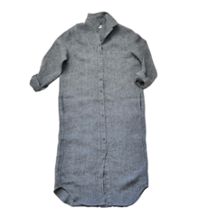 Lucy Dress - 100% Linen / Navy Melange