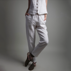 Relax Tapered Ankle Pant - 100% Linen