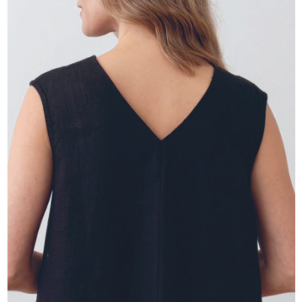 Paris Dress 100% Linen - Night Blue