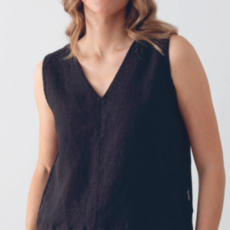 Paris Dress 100% Linen - Night Blue